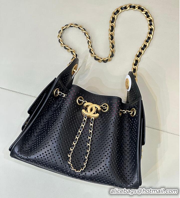 Promotional Chanel 25 Mini Handbag Perforated Calfskin & Gold-Tone Metal AS5631 Black 2026
