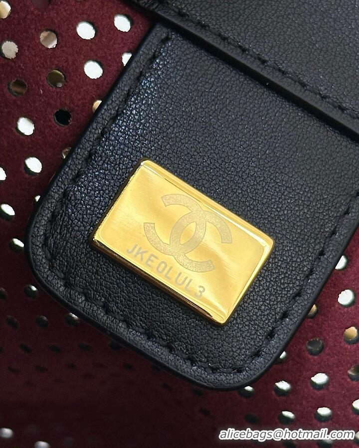 Promotional Chanel 25 Mini Handbag Perforated Calfskin & Gold-Tone Metal AS5631 Black 2026