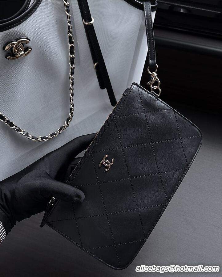 Top Grade Chanel Large Shopping Bag Mesh With Calfskin & Gold-Tone Metal Transparent AS5632 Black 2026