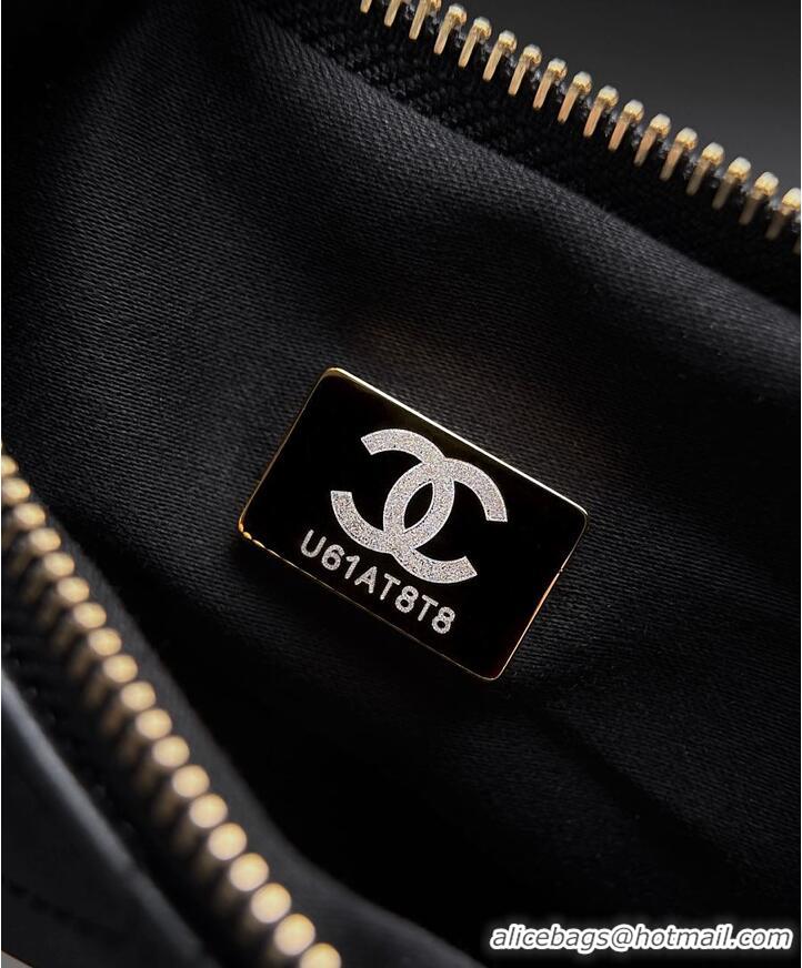 Top Grade Chanel Large Shopping Bag Mesh With Calfskin & Gold-Tone Metal Transparent AS5632 Black 2026