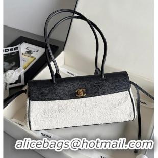 Best Product Chanel 26S Small Shopping Bag Matthieu Blazy Black/Ecru Tweed Leather AS4425