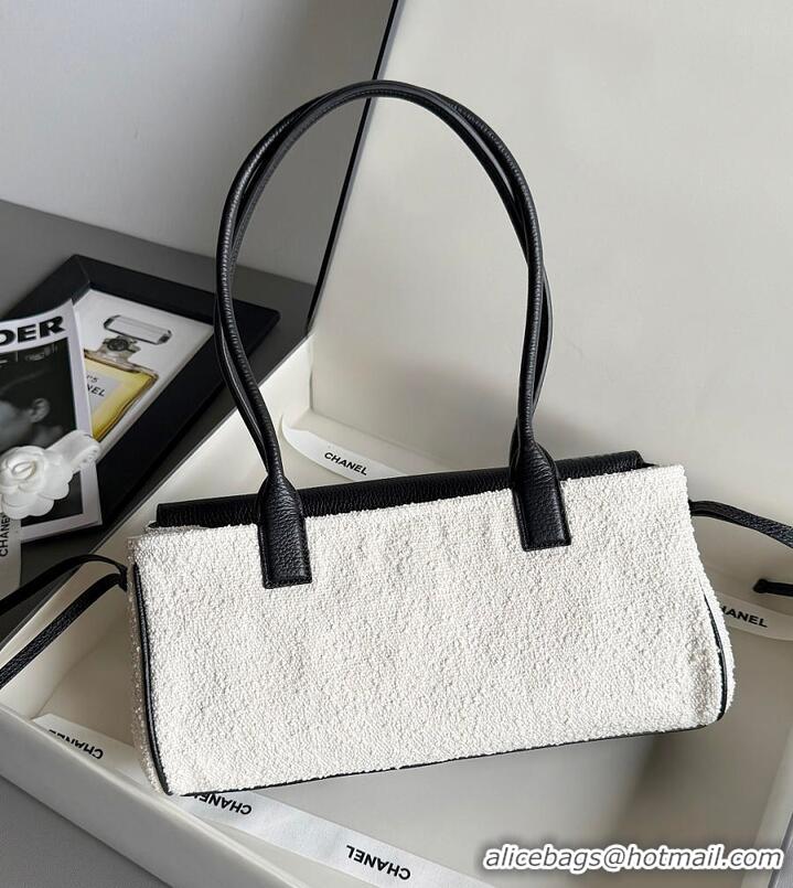 Best Product Chanel 26S Small Shopping Bag Matthieu Blazy Black/Ecru Tweed Leather AS4425