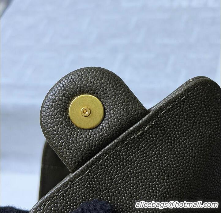Well Crafted Chanel 25 Mini Handbag Grained Calfskin & Gold-Tone Metal AS5631 Dark Olive 2026