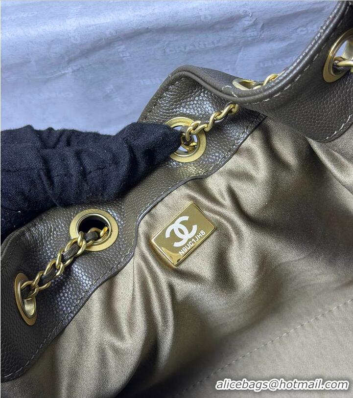 Well Crafted Chanel 25 Mini Handbag Grained Calfskin & Gold-Tone Metal AS5631 Dark Olive 2026
