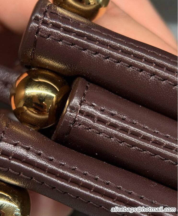 Luxury Cheap Chanel 26SS Mini Hobo Bag Smooth Calfskin & Gold-Tone Metal A66943 Brown