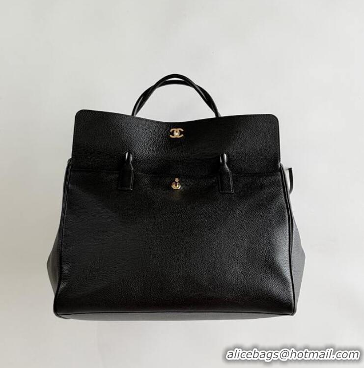 Reasonable Price Chanel Large Tote Grained Calfskin & Gold-Tone Metal AS5635 Black 2026