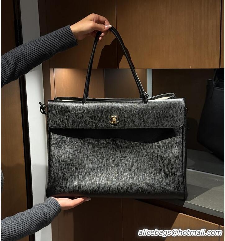Reasonable Price Chanel Large Tote Grained Calfskin & Gold-Tone Metal AS5635 Black 2026