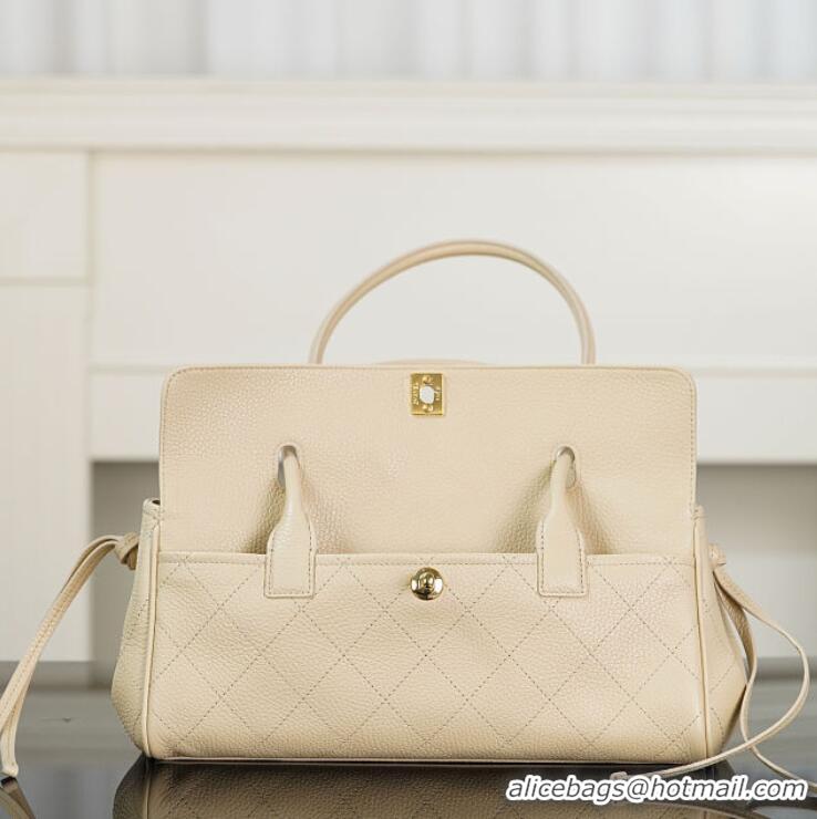 Famous Brand Chanel Small Shopping Bag In Grained Calfskin & Gold-Tone Metal AS6288 Light Beige 2026