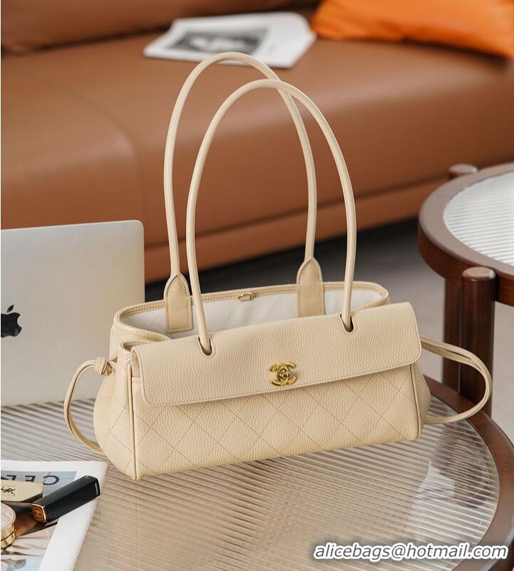 Famous Brand Chanel Small Shopping Bag In Grained Calfskin & Gold-Tone Metal AS6288 Light Beige 2026