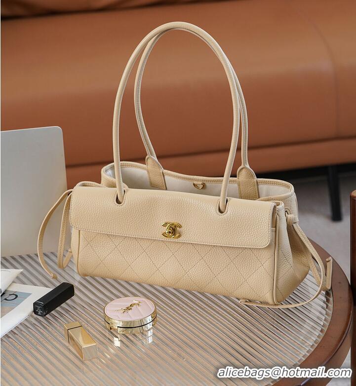 Famous Brand Chanel Small Shopping Bag In Grained Calfskin & Gold-Tone Metal AS6288 Light Beige 2026