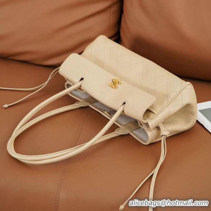 Famous Brand Chanel Small Shopping Bag In Grained Calfskin & Gold-Tone Metal AS6288 Light Beige 2026