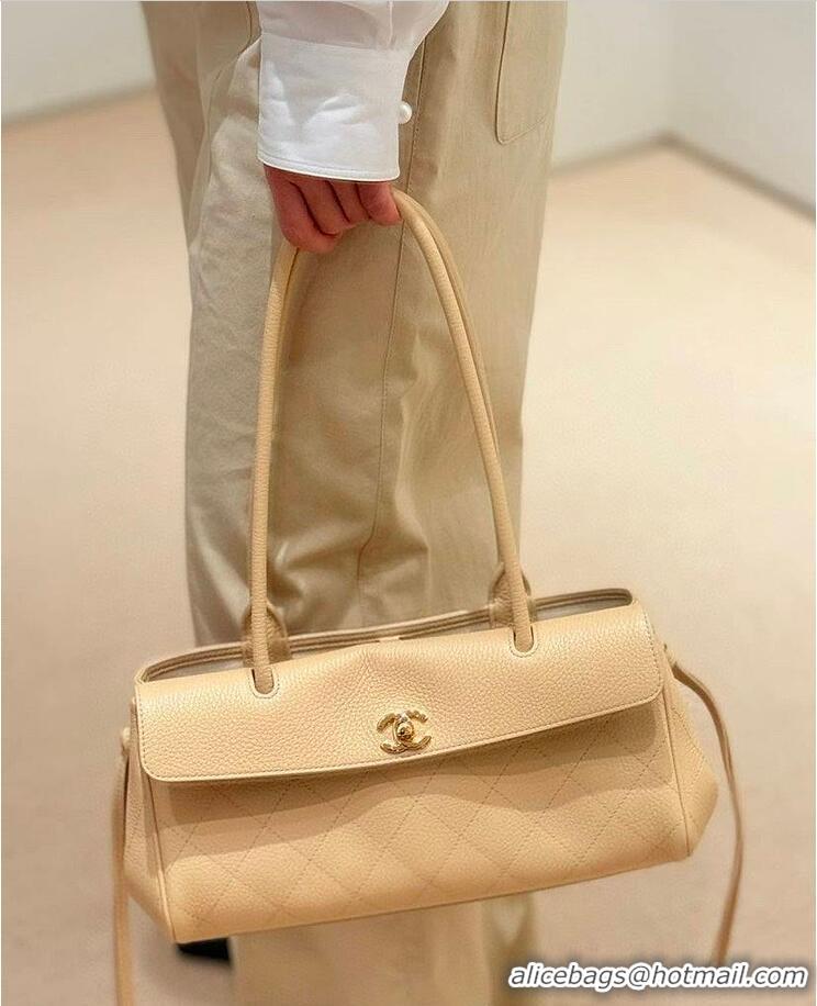 Famous Brand Chanel Small Shopping Bag In Grained Calfskin & Gold-Tone Metal AS6288 Light Beige 2026