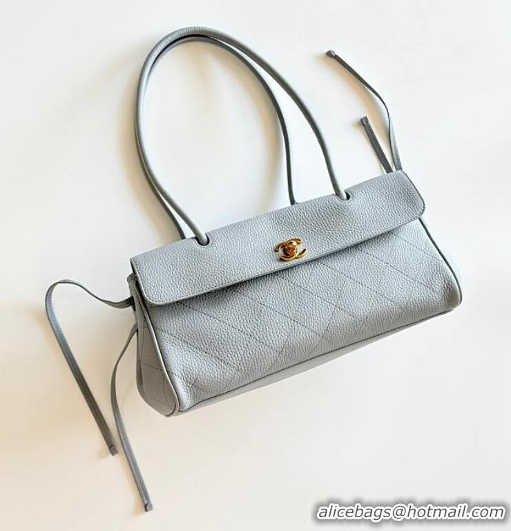 Inexpensive Chanel Small Shopping Bag In Grained Calfskin & Gold-Tone Metal AS6288 Light Blue 2026