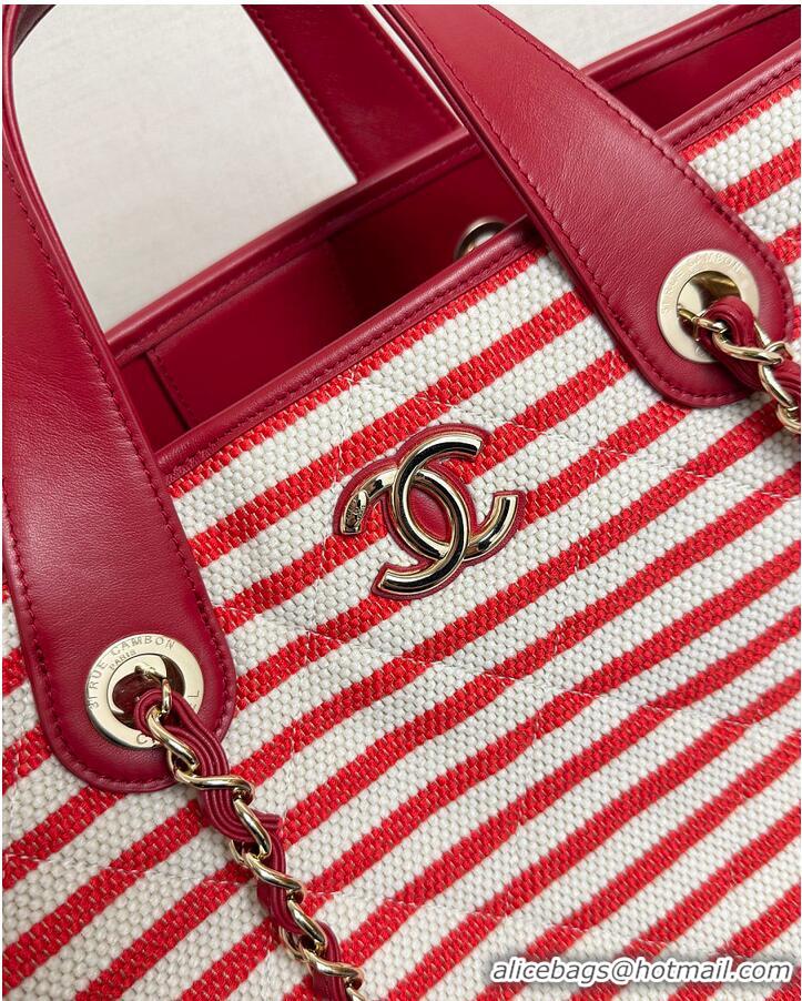 Well Crafted Discount Chanel Deauville Tote Bag AS6289 Red 2026