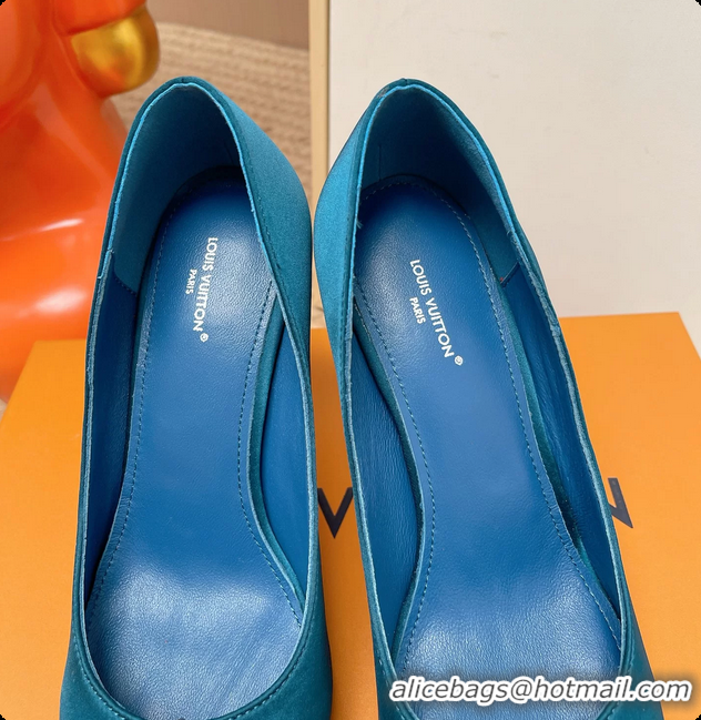 Unique Style Louis Vuitton LV Met Pumps Navy Blue Satin 70MM 6062101