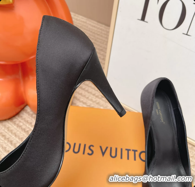 Pretty Style Louis Vuitton LV Met Pumps Black Satin 70MM 6062101