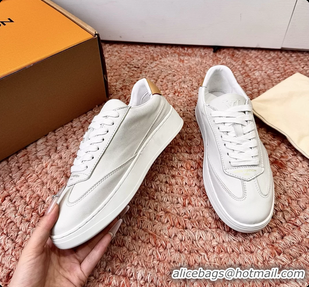 Grade Quality Louis Vuitton LV Flash Sneakers White Plain Calf Leather 6062103
