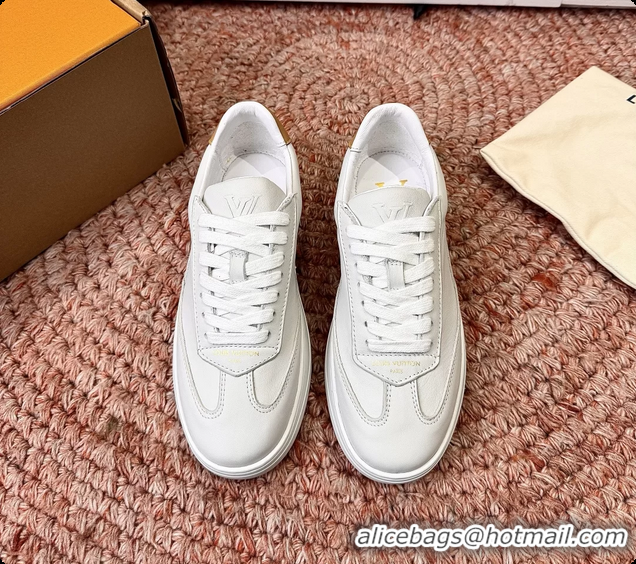 Grade Quality Louis Vuitton LV Flash Sneakers White Plain Calf Leather 6062103