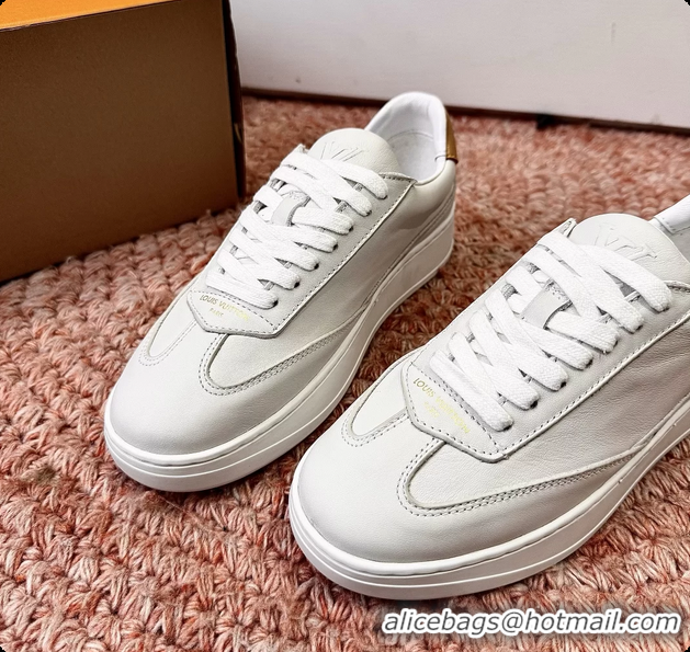 Grade Quality Louis Vuitton LV Flash Sneakers White Plain Calf Leather 6062103
