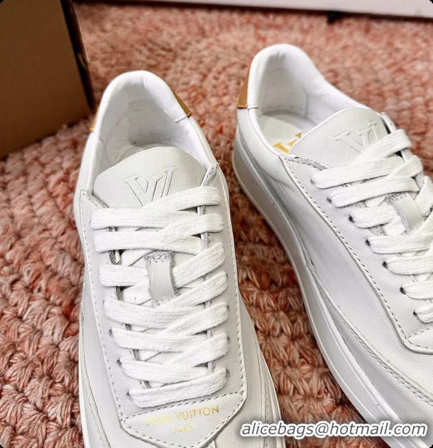 Grade Quality Louis Vuitton LV Flash Sneakers White Plain Calf Leather 6062103