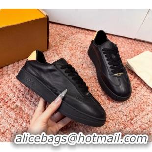 Best Price Louis Vuitton LV Flash Sneakers Black Plain Calf Leather 6062103
