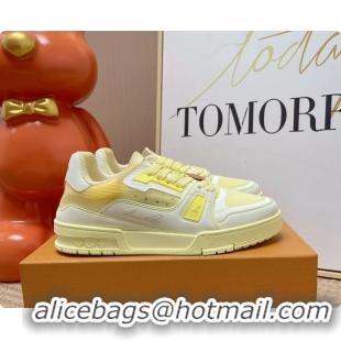 Classic Hot Louis Vuitton LV Trainer Sneakers Yellow 6062104