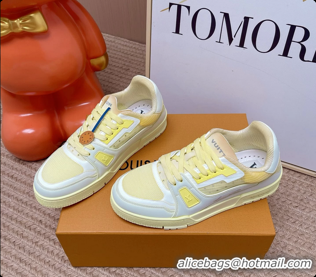 Classic Hot Louis Vuitton LV Trainer Sneakers Yellow 6062104