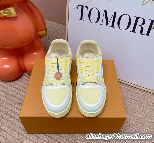 Classic Hot Louis Vuitton LV Trainer Sneakers Yellow 6062104