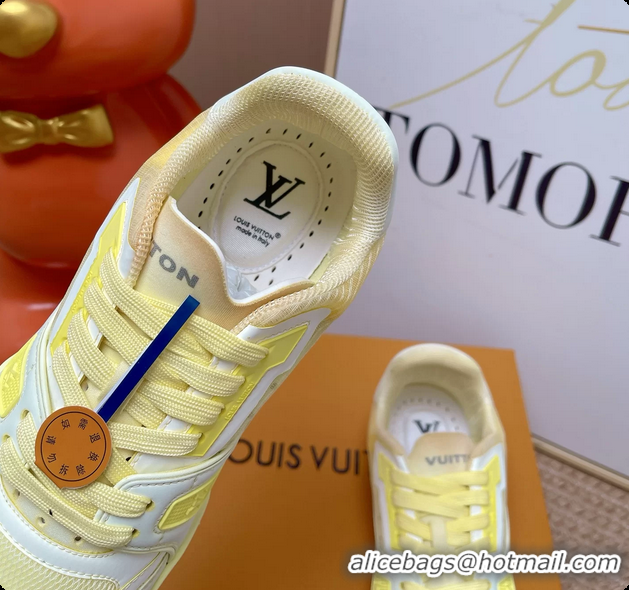 Classic Hot Louis Vuitton LV Trainer Sneakers Yellow 6062104