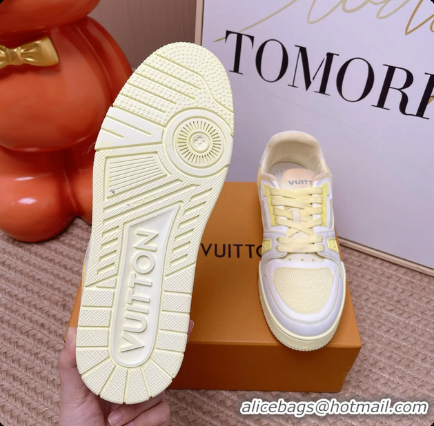 Classic Hot Louis Vuitton LV Trainer Sneakers Yellow 6062104