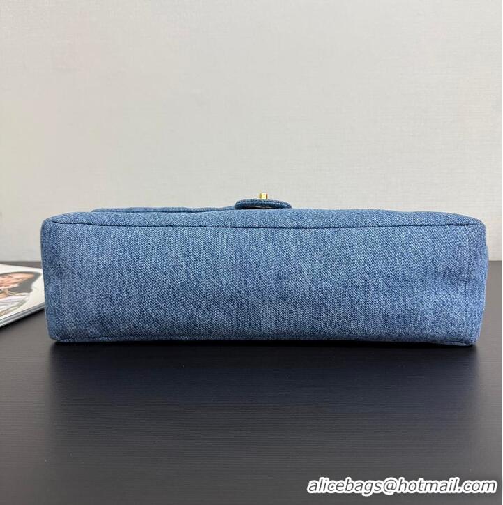 Luxury Discount Chanel Maxi Flap Bag Denim & Gold Metal AS6290 Blue 2026