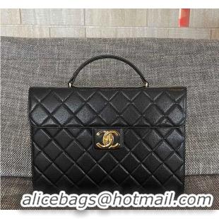 Top Quality Chanel Caviar Quilted Briefcase Laptop Bag AS6291 Black 2026