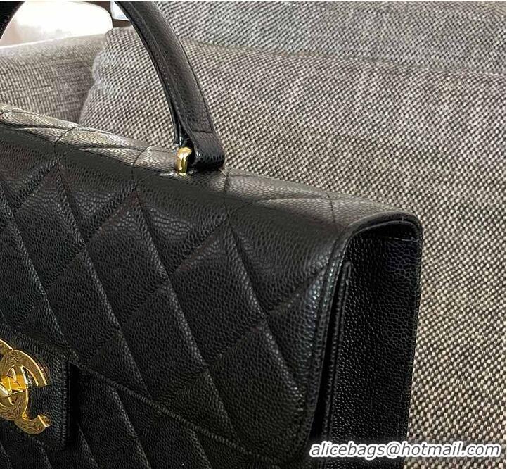 Top Quality Chanel Caviar Quilted Briefcase Laptop Bag AS6291 Black 2026