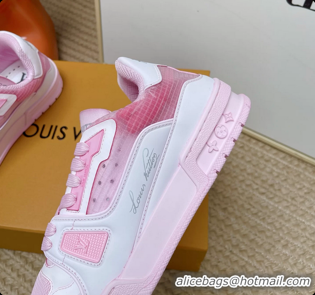 Good Looking Louis Vuitton LV Trainer Sneakers Pink 6062104
