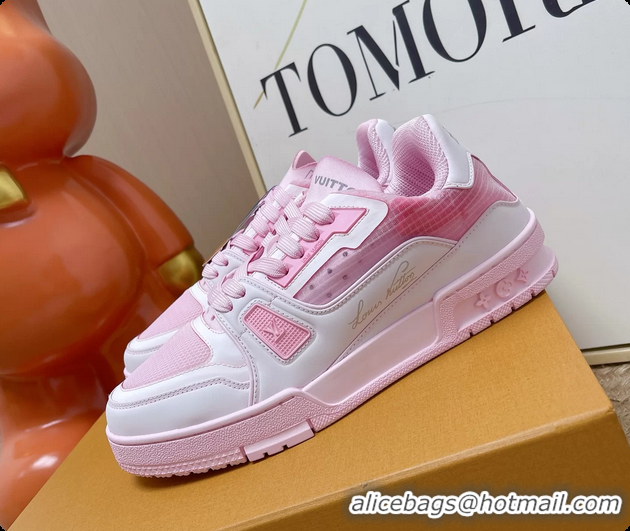 Good Looking Louis Vuitton LV Trainer Sneakers Pink 6062104