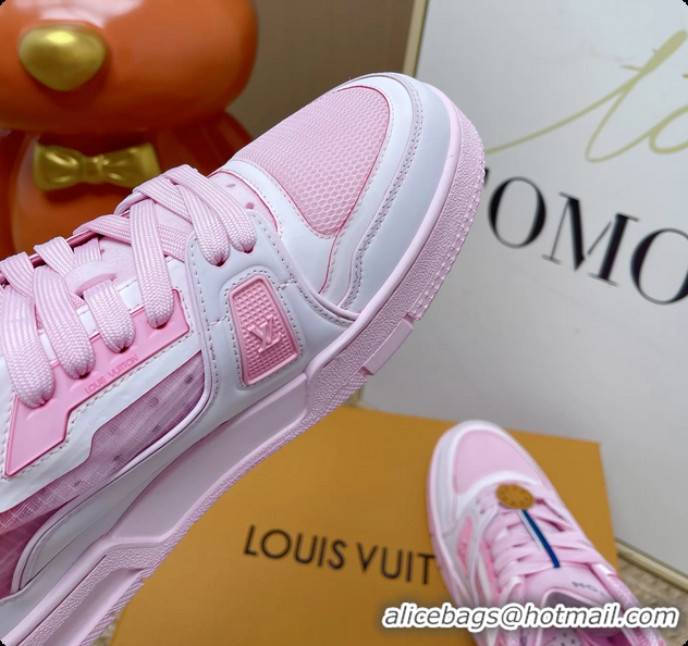 Good Looking Louis Vuitton LV Trainer Sneakers Pink 6062104