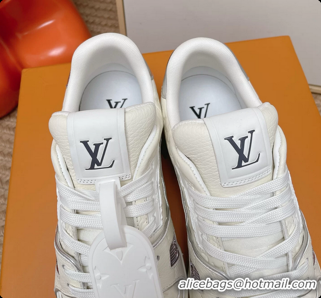 Best Product Louis Vuitton LV Trainer Sneakers White Monogram Calfskin Leather 6062104