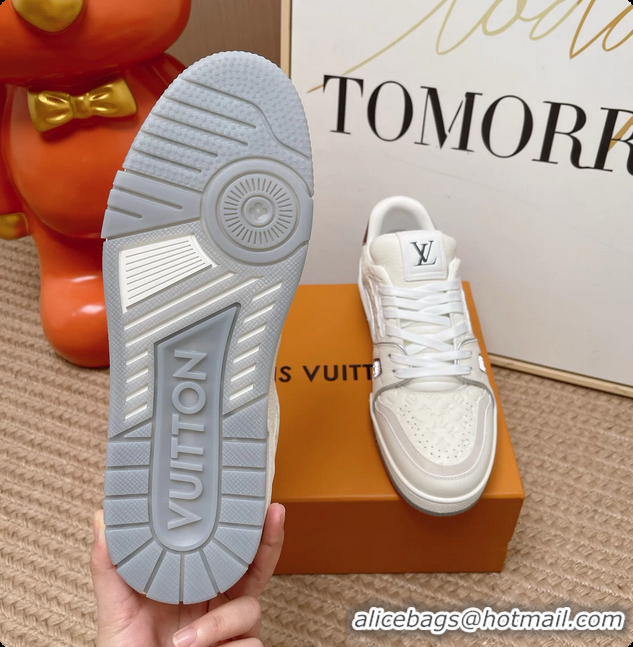 Best Product Louis Vuitton LV Trainer Sneakers White Monogram Calfskin Leather 6062104