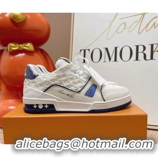 Low Cost Louis Vuitton LV Trainer Sneakers White Calfskin Leather 6062104