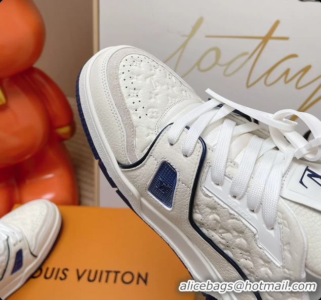 Low Cost Louis Vuitton LV Trainer Sneakers White Calfskin Leather 6062104
