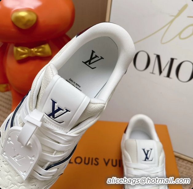 Low Cost Louis Vuitton LV Trainer Sneakers White Calfskin Leather 6062104