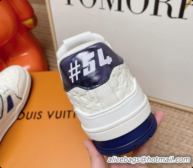 Low Cost Louis Vuitton LV Trainer Sneakers White Calfskin Leather 6062104