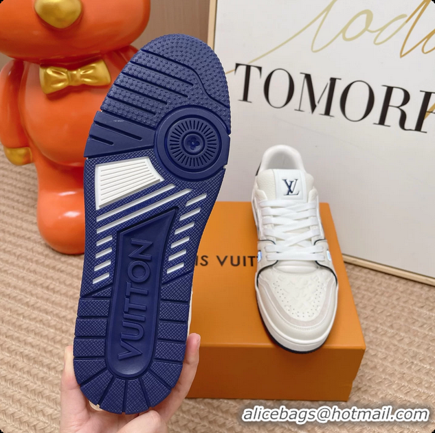 Low Cost Louis Vuitton LV Trainer Sneakers White Calfskin Leather 6062104