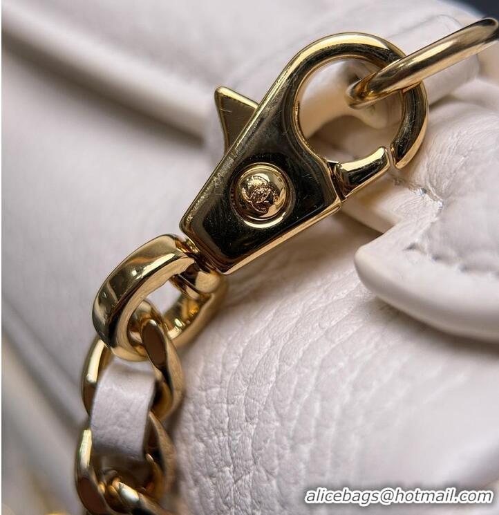 Top Design Chanel Large Vanity with chain Grained Calfskin & Gold-Tone Metal AS6278 White