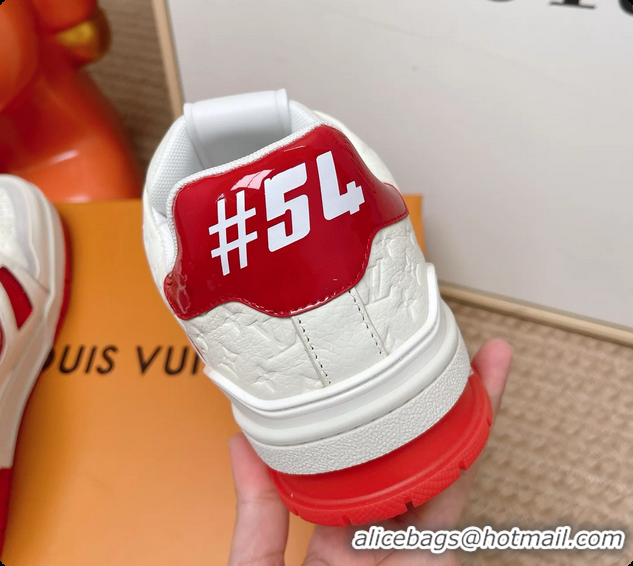 Shop Duplicate Louis Vuitton LV Trainer Sneakers White Calfskin Leather 6062104