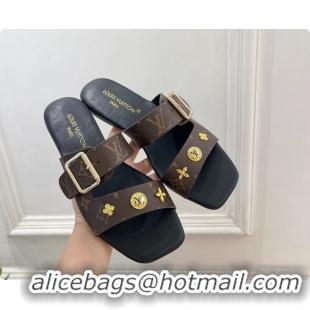 Stylish Louis Vuitton Monogram Canvas Flat Slides Sandals 6062105