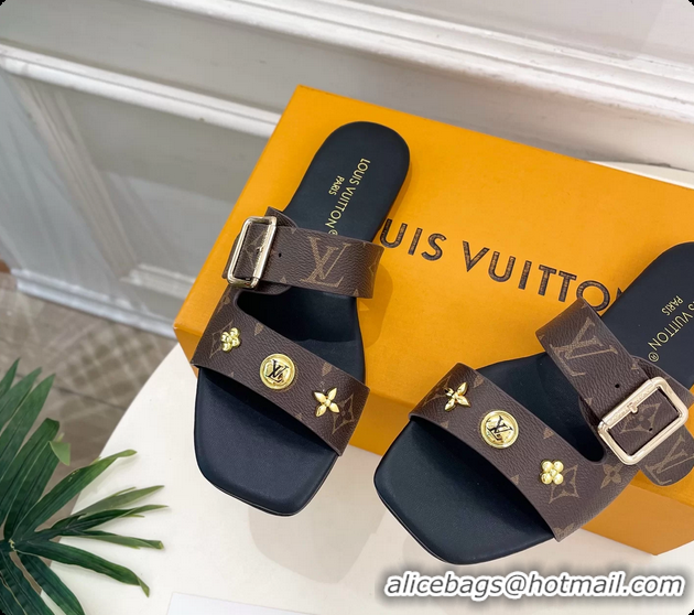 Stylish Louis Vuitton Monogram Canvas Flat Slides Sandals 6062105