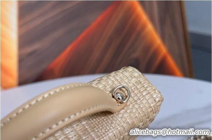 Buy Cheap Chanel Classic Long Vanity with Chain Braided Raffia & Gold-Tone Metal AS6280 Black