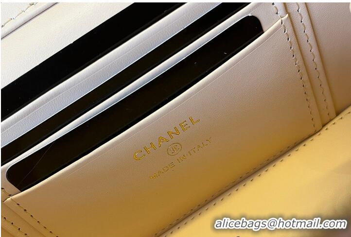 Buy New Cheap Chanel Vanity Case With Top Handle Grained Leather Gold tone metal AS6285 Light Beige