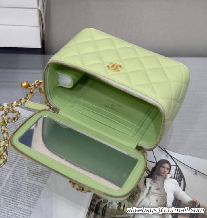 Best Price Chanel Classic Vanity Bag Lambskin Light AP6286 Green